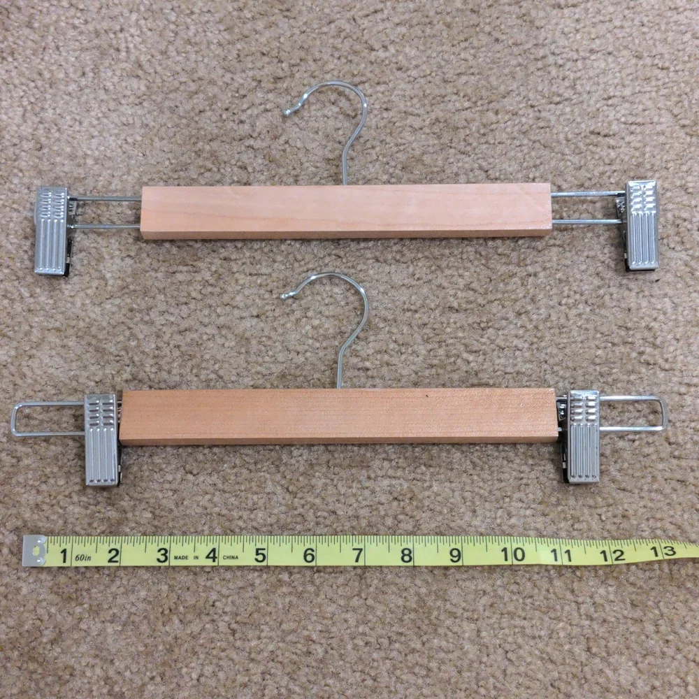 Wooden pants hangers, Five hangers